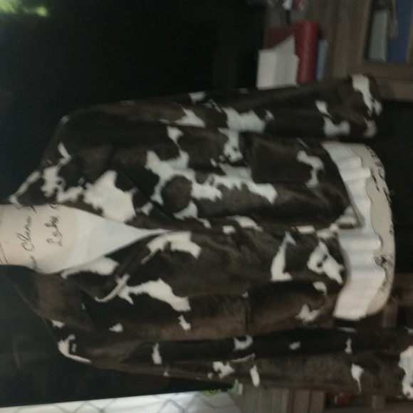 Karen Kane Jackets & Blazers - Karen Kane Faux Fur Crop Jacket Womens large AnimalPrint Pockets Lined, like new